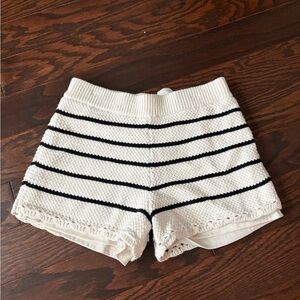Abercrombie Kids Black and White High Waist Shorts